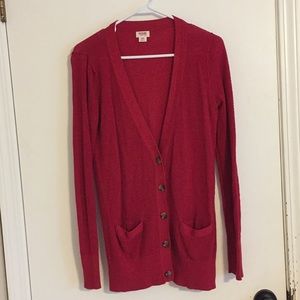 Mossimo red boyfriend cardigan